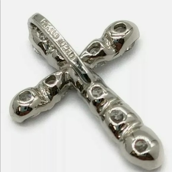 Cross Diamond 0.5ct Platinum pt900 Jewelry Pendant Head - Picture 3 of 8